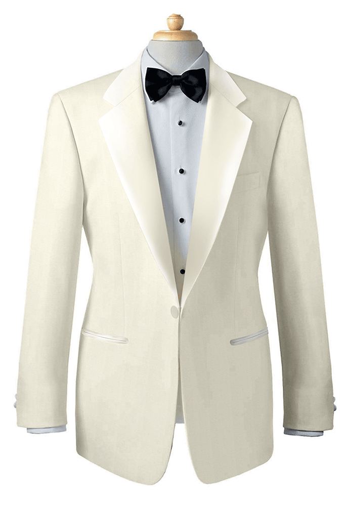 Cream tuxedo jacket with black lapels best sale