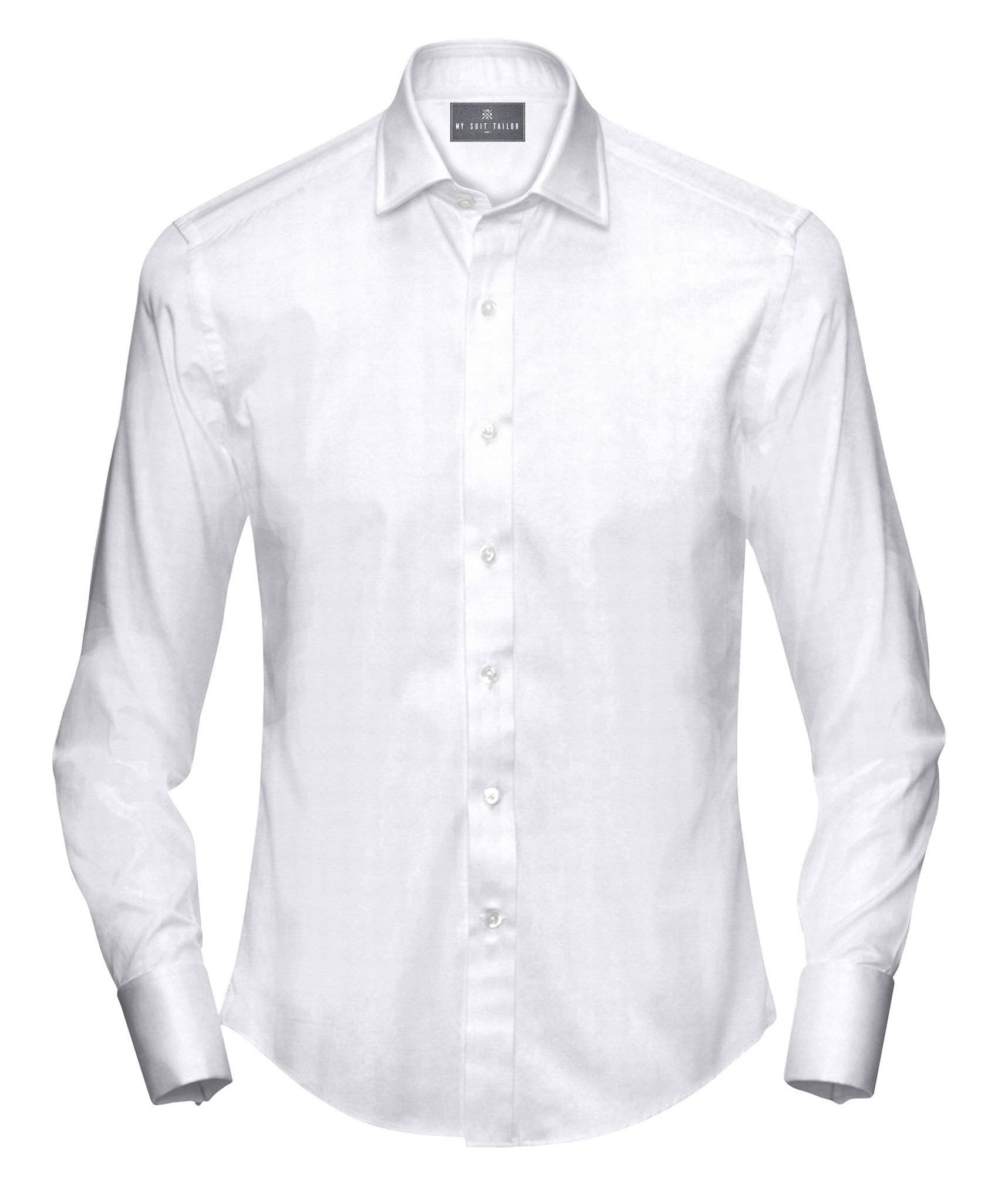 Tailored Shirts for Men: Buy White Self Pattern Dress Shirt | My Suit Tailor