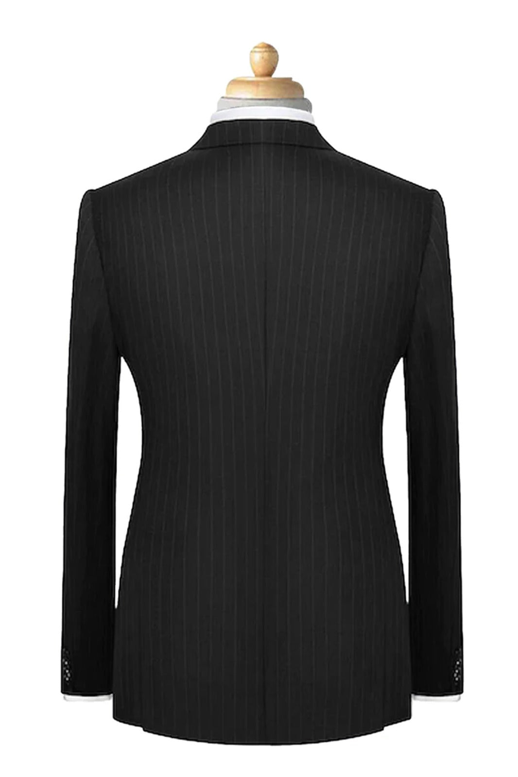 Sharp Black Pinstripe Suit - Classic, Stylish, and Perfect for Formal Events