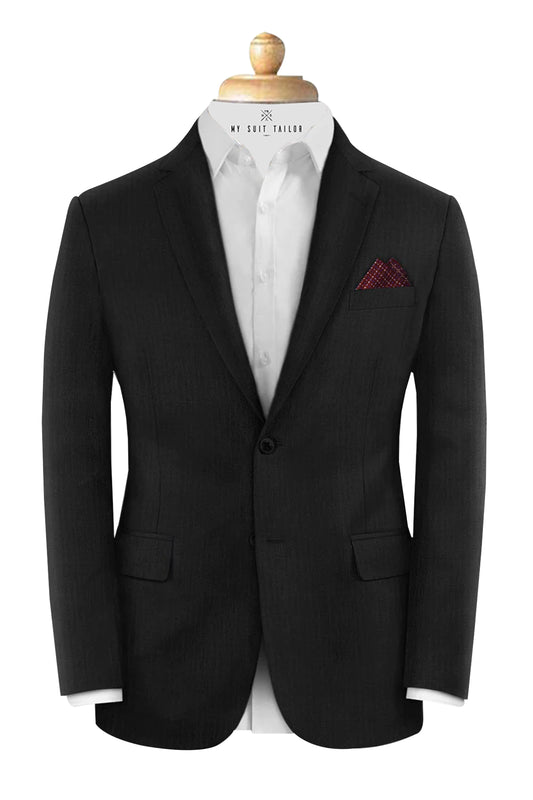 VBC | Timeless Elegance of the Black Herringbone Suit