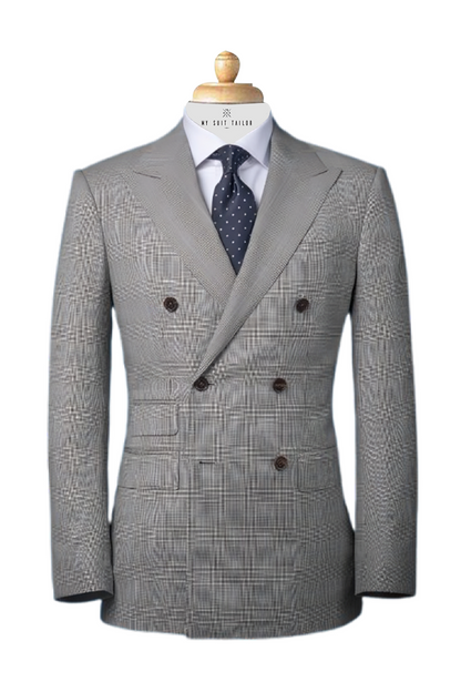 Light Grey Window Pane Suit