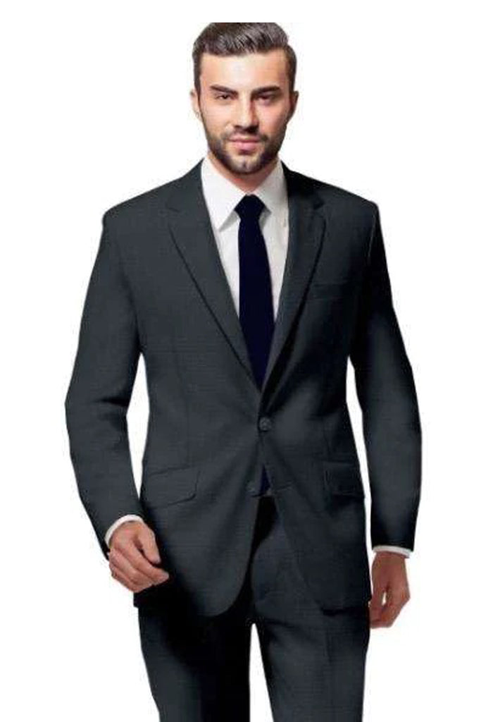 Charcoal Suit with a White Shirt & Grey Tie  Charcoal gray suit, Dark gray  suit, Mens dark grey suit
