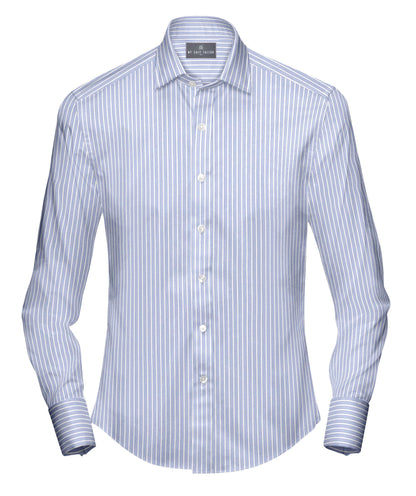 Buy Tailored Shirt for men: Madison Blue Stripe Shirt | My Suit Tailor