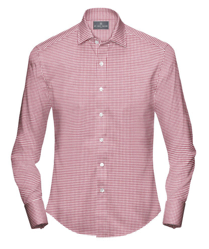 Buy Tailored Shirt for men: Red on white check shirt| My Suit Tailor