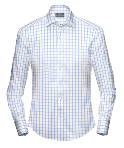 Buy Tailored Shirt for men: Bronx Blue Check Shirt | My Suit Tailor