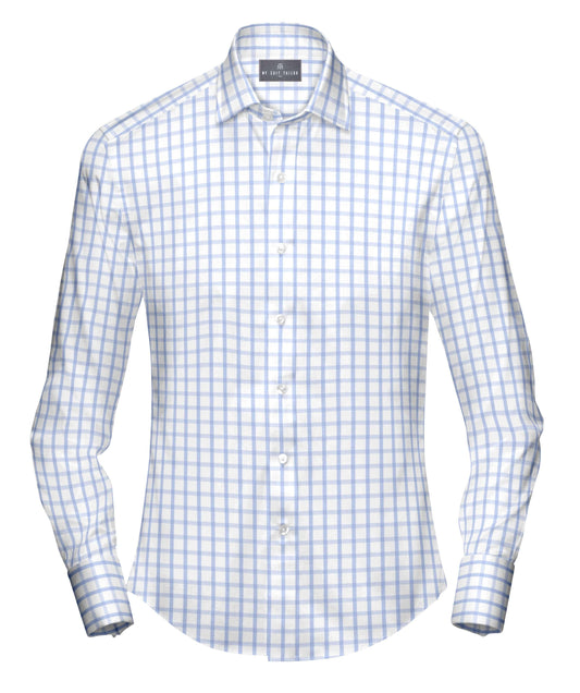 Buy Tailored Shirt for men: Bronx Blue Check Shirt | My Suit Tailor