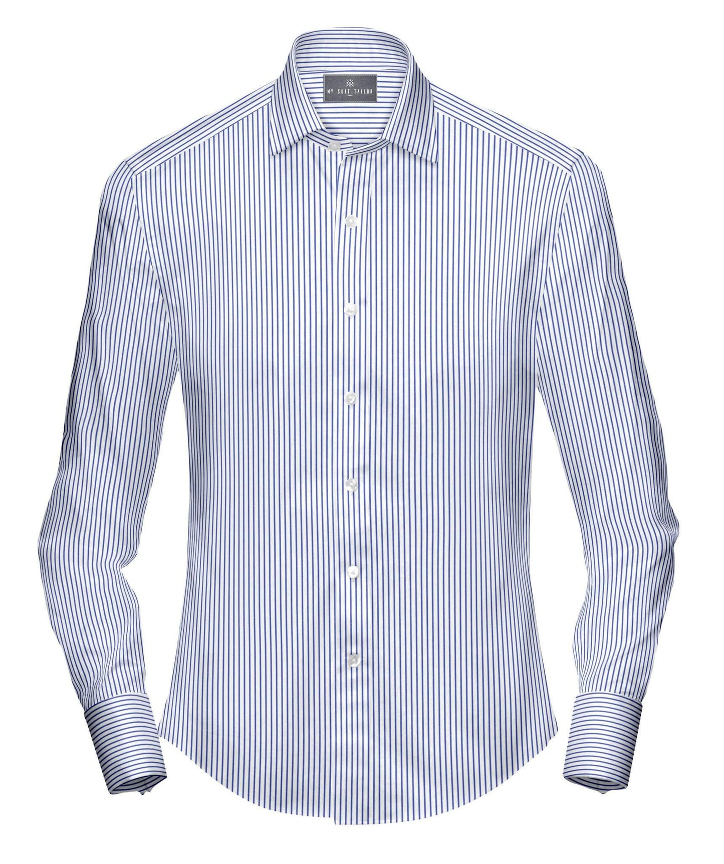 Buy Tailored Shirt for men: Tuscany Blue Stripe Shirt | My Suit Tailor