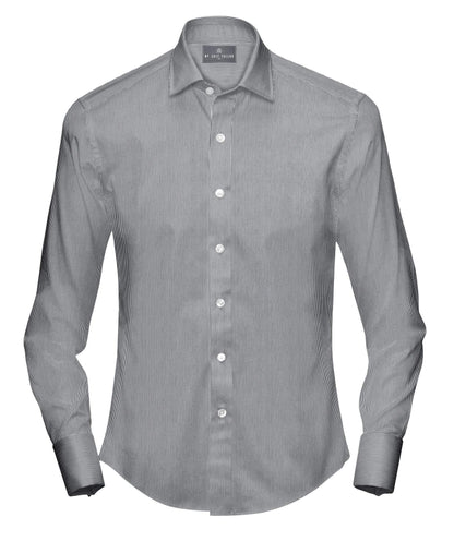 Shirts for men: Buy Grey Office Stripe Shirt Online- My Suit Tailor