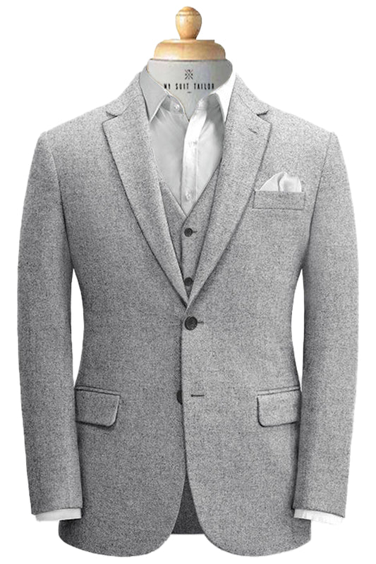 Suits for Men: Buy Light Grey Flannel Suit - VBC - My Suit Tailor