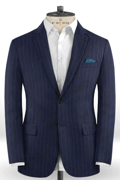 Italian-Navy Stripe Suit