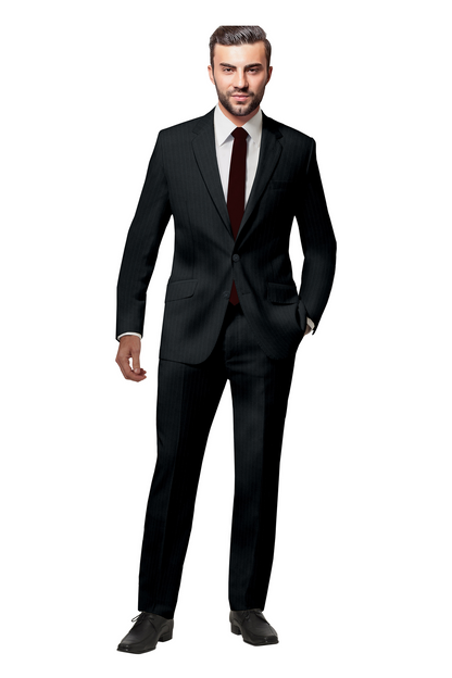 Suits for men: Buy Charcoal Pin Stripe Suit online | My Suit Tailor