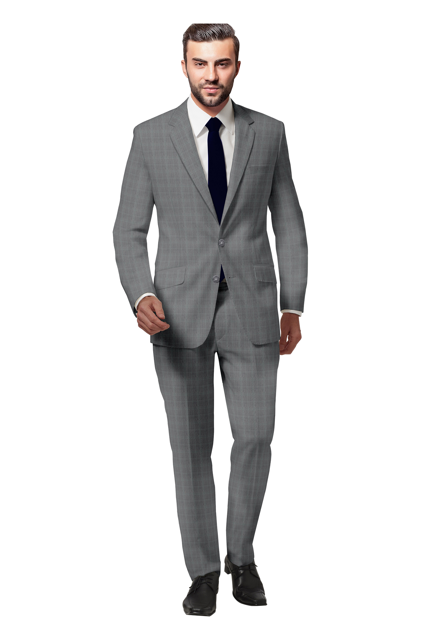 Suits for Men: Buy Silver Window Pane Suit - My Suit Tailor