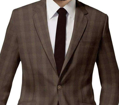 Blazers & Jackets for men: Buy Brown Windowpane Sports Jacket Online- My Suit Tailor