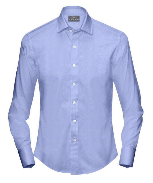 Buy Tailored Shirt for men: Blue Chambray Dress Shirt | My Suit Tailor