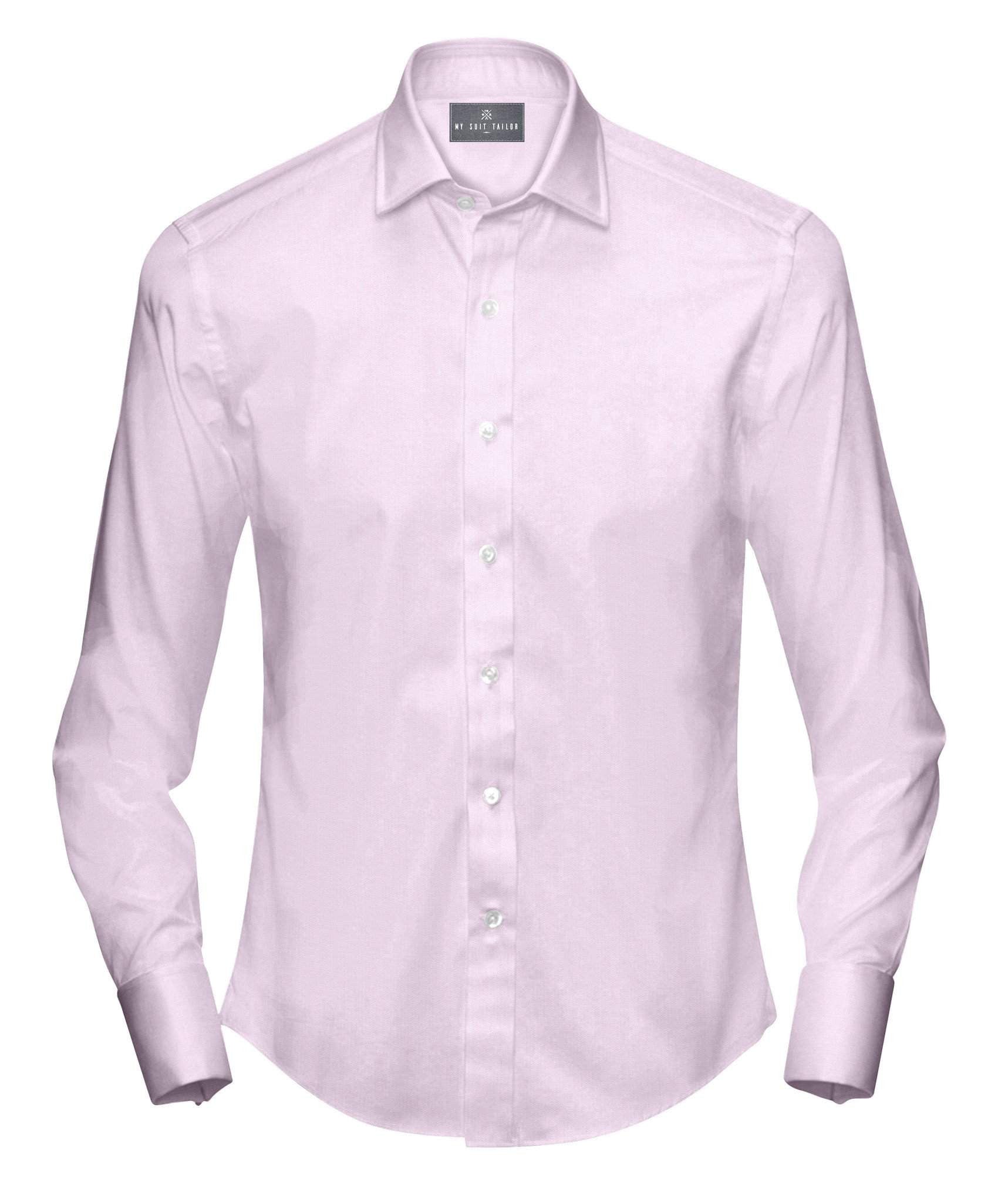 Buy Tailored Shirt for men: Pink Fishbone Shirt| My Suit Tailor