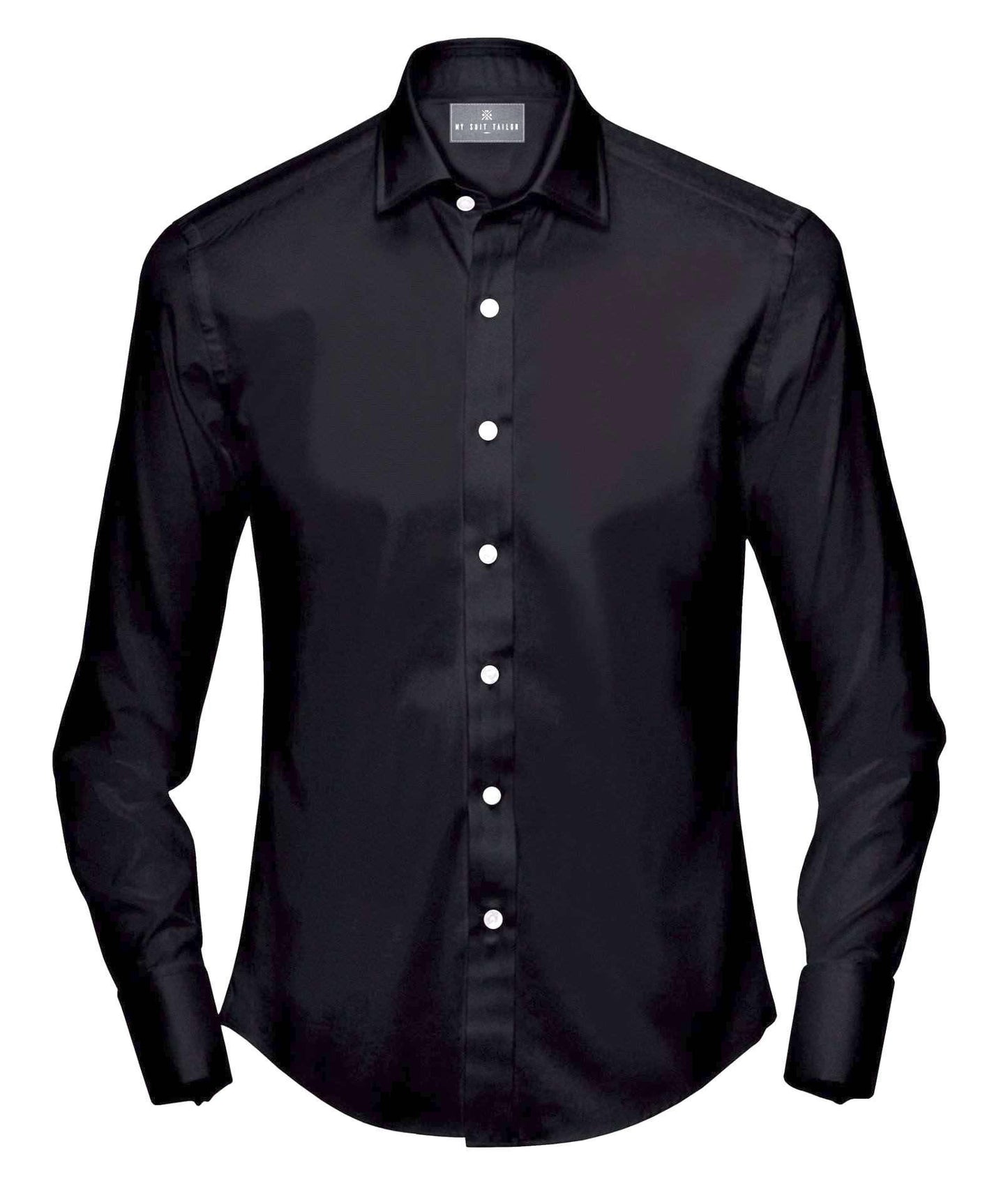 Buy Tailored Shirt for men: Black Dress Shirt| My Suit Tailor